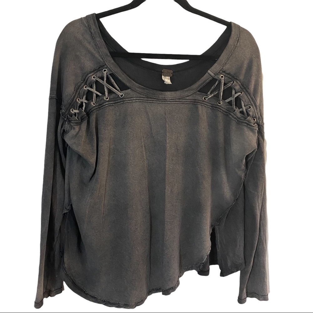 We the Free First Love lace-up long-sleeve tee